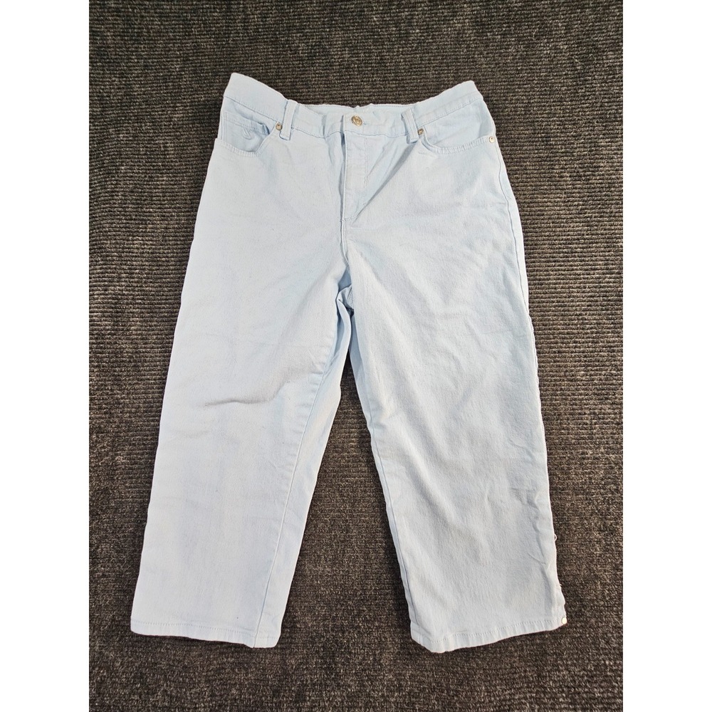 Gloria Vanderbilt All Around Slimming Effect Amanda Capri Jeans Womens 10 Blue